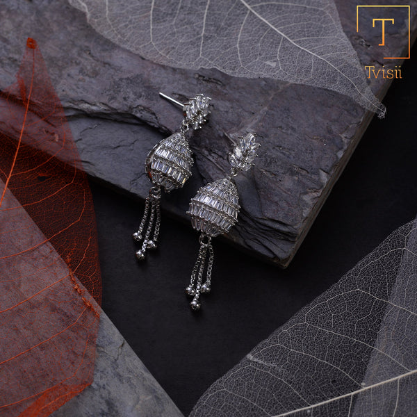 Stellune- Stone Studded Zirconia Dangler Earrings