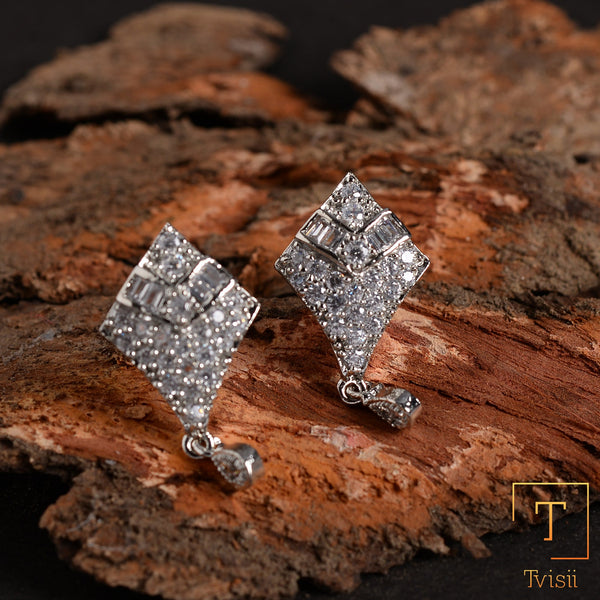 Moonlume- Stone Studded Zirconia Stud Earrings