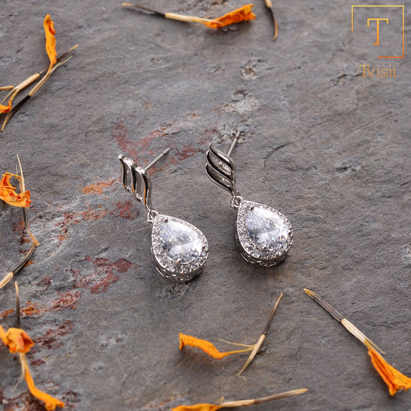 Moonthera- Stone Studded Zirconia Stud Earrings