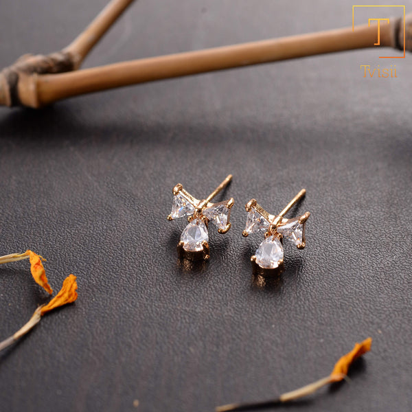 Asterellea- Stone Studded Zirconia Stud Earrings