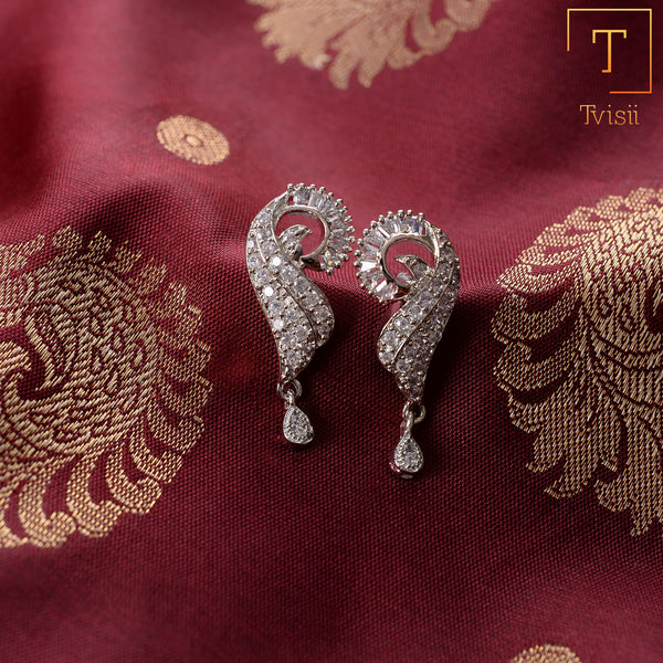 Starivelle- Stone Studded Zirconia Stud Earrings