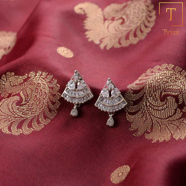 Astraelia- Stone Studded Zirconia Stud Earrings