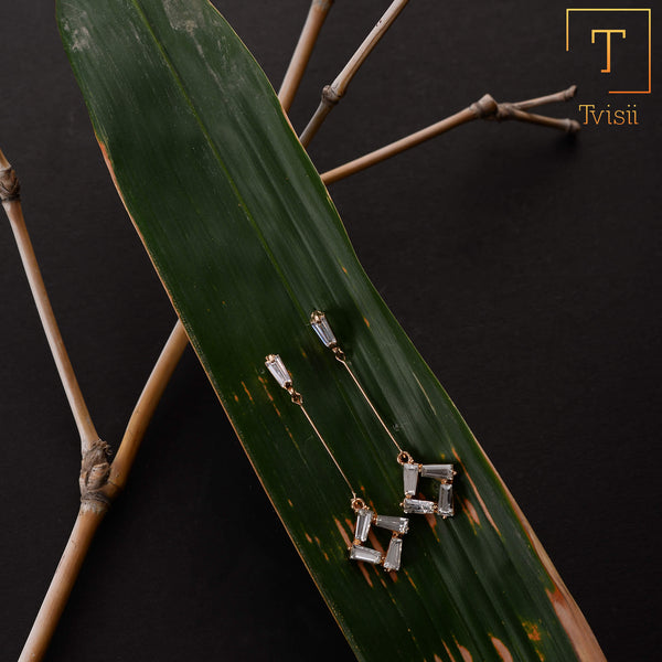 Astravia- Stone Studded Dangler Earrings