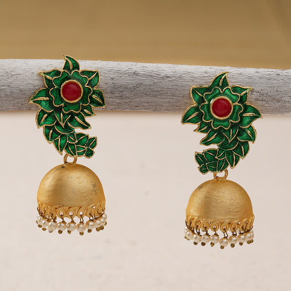 Leafy Golden Earrings