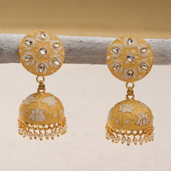Isha- Hanging Pearl Jhumka Earrings