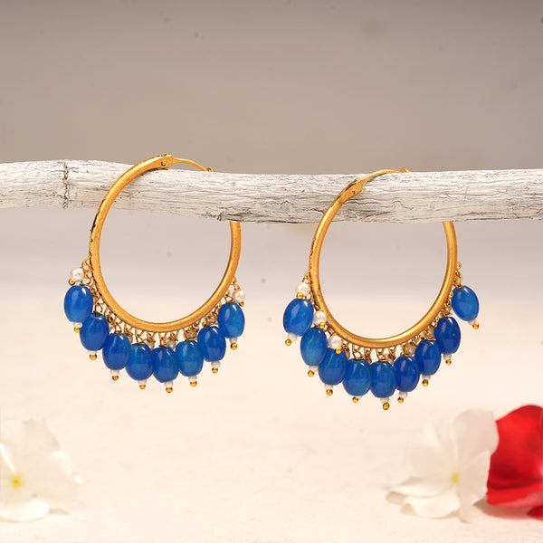 Navy Blue Matt Finished Golden Bali