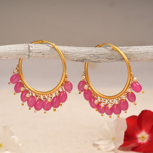 Dark Pink  Matt Finished Golden Bali