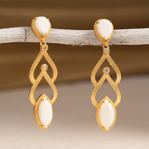 Arnika- Stone Studded Dangler Earrings