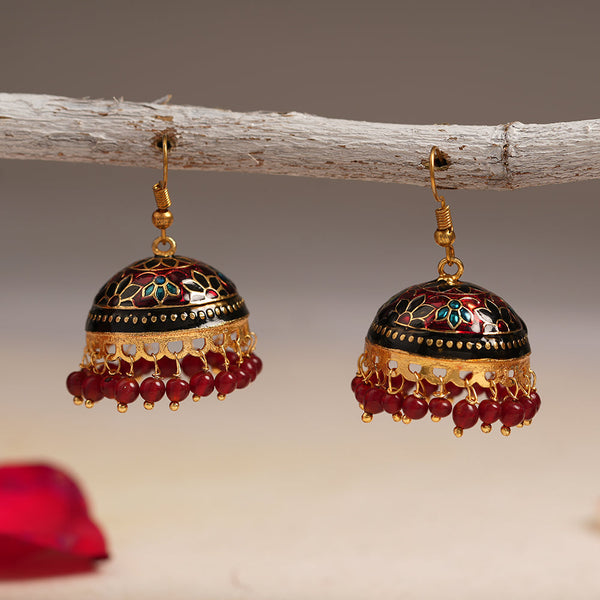 Sohini- Hanging Pearl Jhumka Earrings