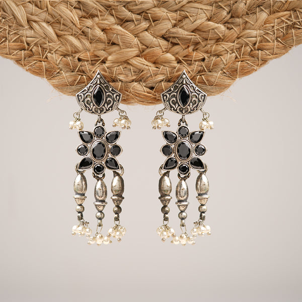 Silver Toned Handcrafted Earrings