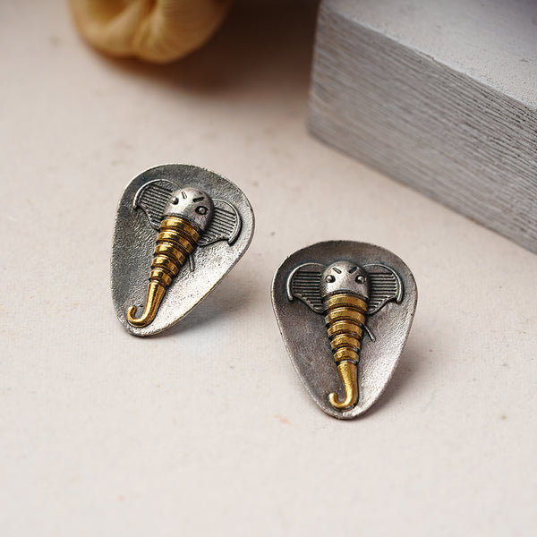 Ganesha Brass Studs