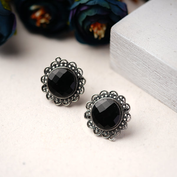 Black  Diamond Stud Earring