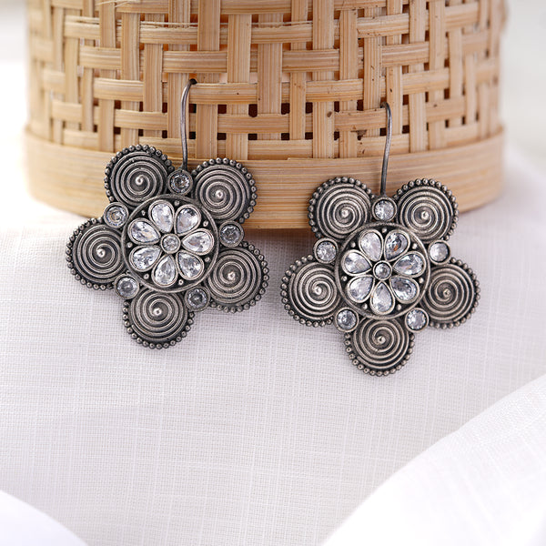 Floral Brass  Earrings
