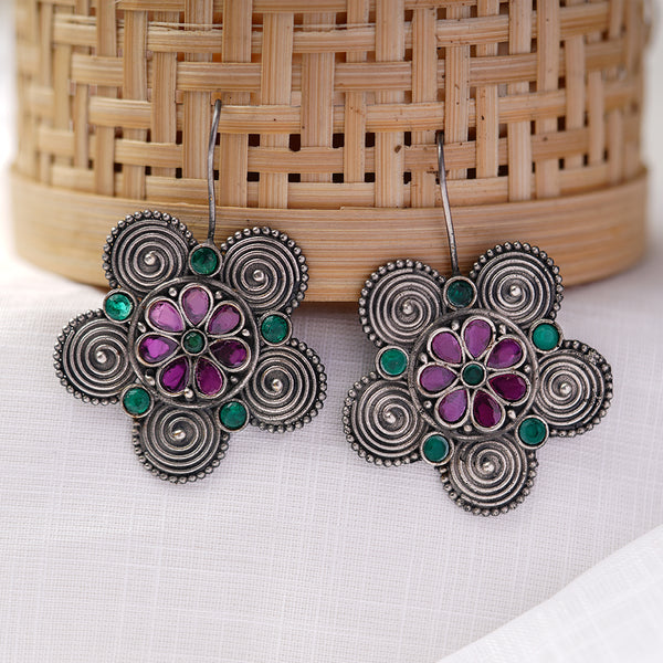 Floral Brass  Earrings