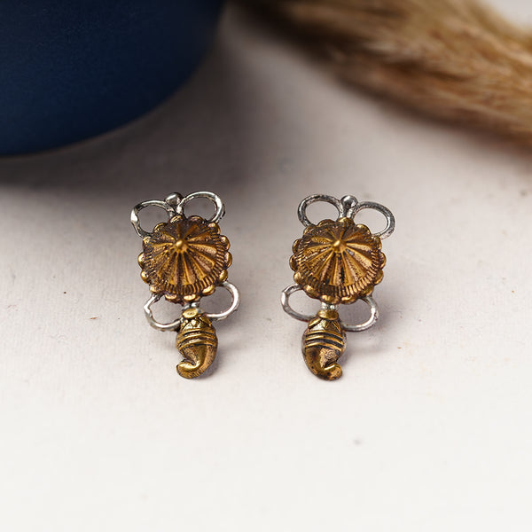 Ganesha Brass Studs