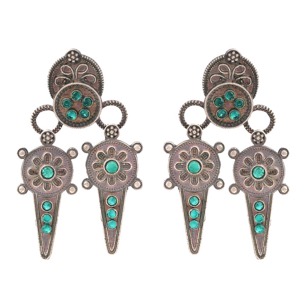 Silvery brass Dangles
