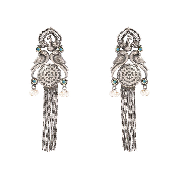 Statement brass Chained Earrings