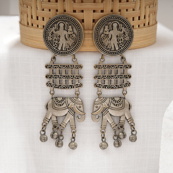 Antique polish Brass Danglers