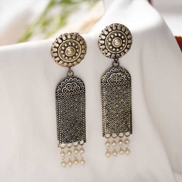 Antique polish Brass Danglers