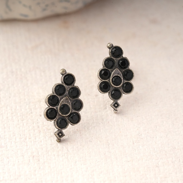 ShyamRatna- Silver Brass Stone studded Stud Earrings