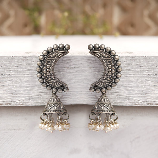 Silver Toned Handcrafted Earrings