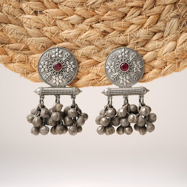 Silver Toned Handcrafted Earrings