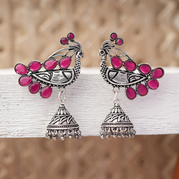 Peacock Jhumki  Earrings