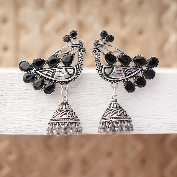 Peacock Jhumki  Earrings