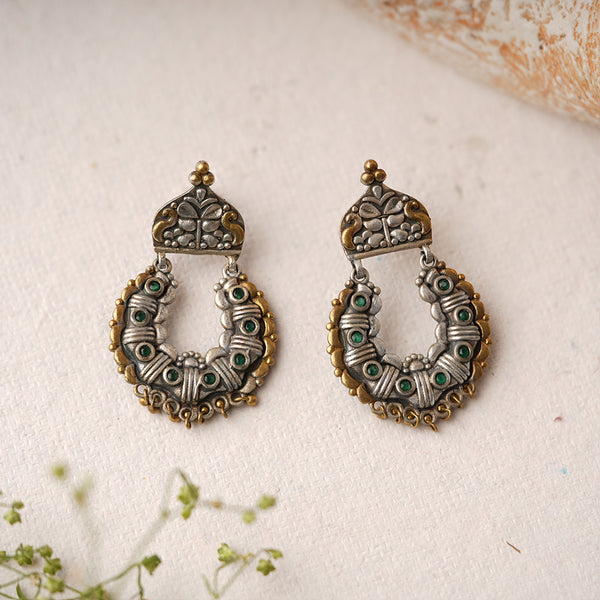 Double Tone Authentic Silver Dangles