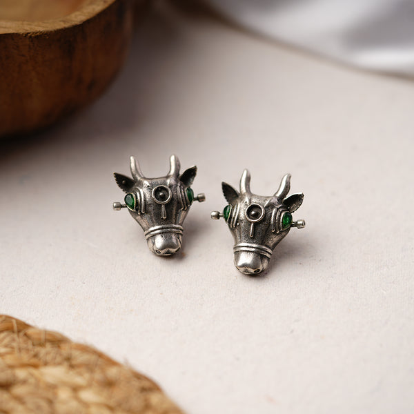 Ox Head Brass  Earrings