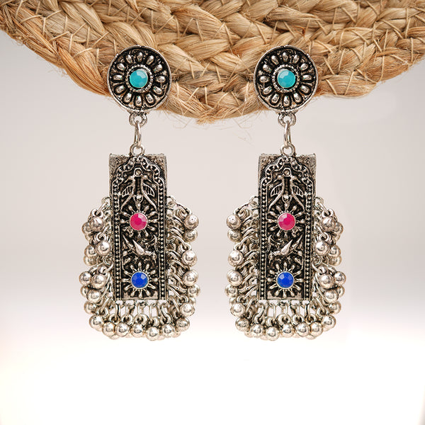 Oxidised Danglers with Ghunghroo