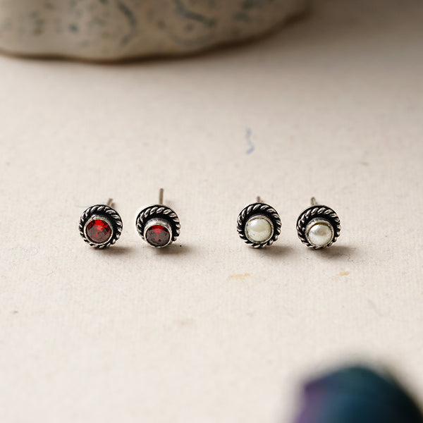 Combo of 2 Oxidised Colorful Studs