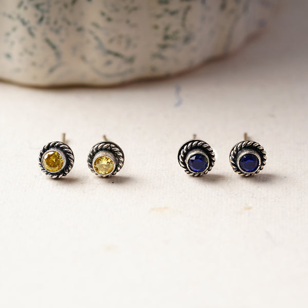 Combo of 2 Oxidised Studs
