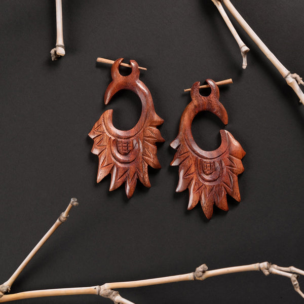 Myrha- Wooden Loop Earrings
