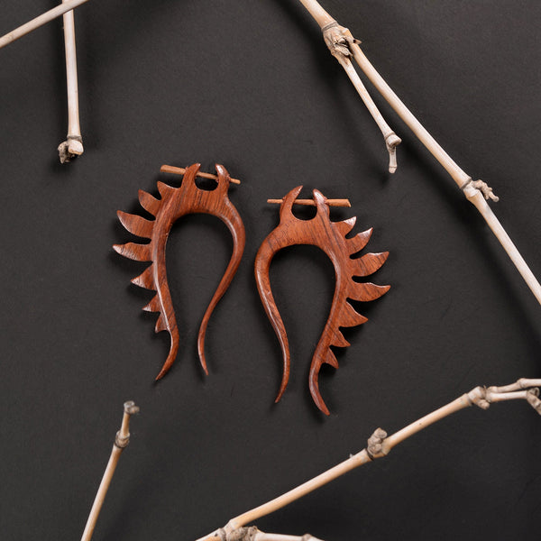 Naavi- Wooden Loop Earrings