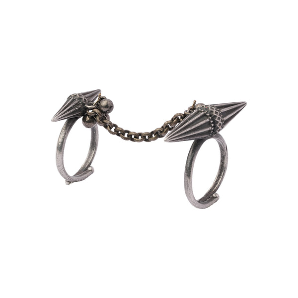 Silver Toned Brass adjustable Rings