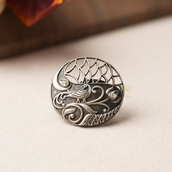 Silver toned brass adjustable Rings