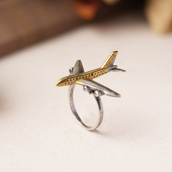 Vimaan- Silver oxidised ring