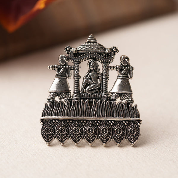 Ranjhna- Silver oxidised ring