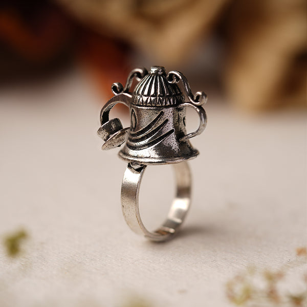 Mug Silver Oxidised Ring