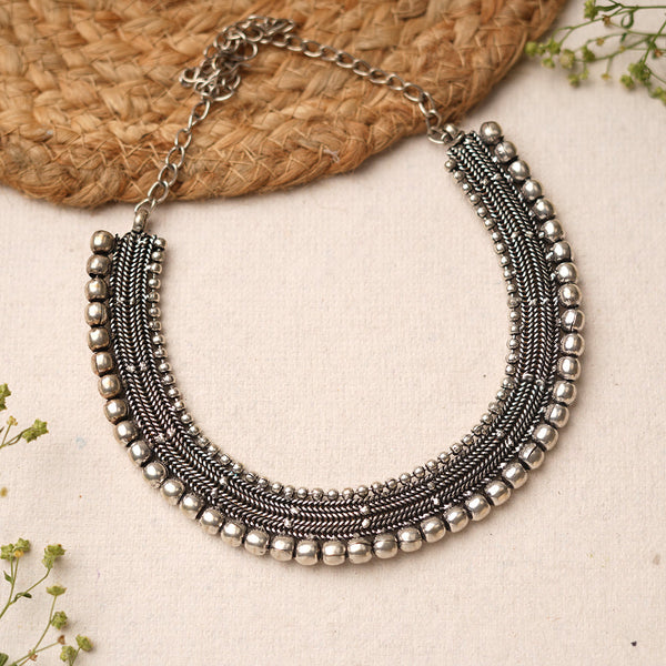 Anvita- Brass Oxidised Necklace