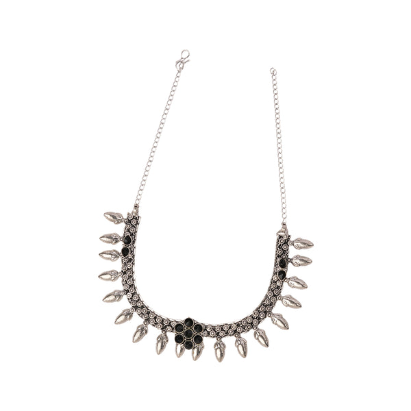 Black stone Brass Neckpiece