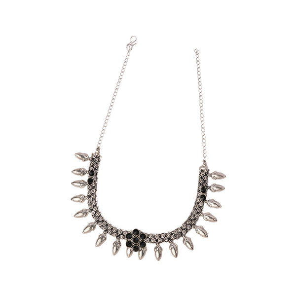 Rupangi- Black stone Brass Neckpiece