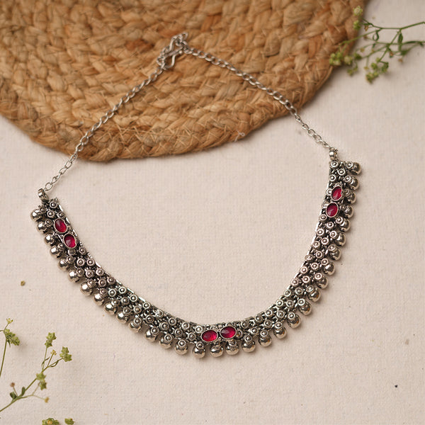 Red stone Brass Neckpiece