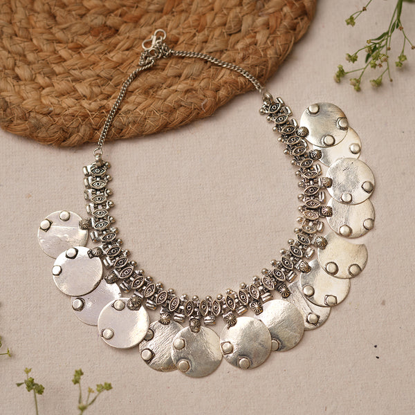 Silver Toned Brass Necklace