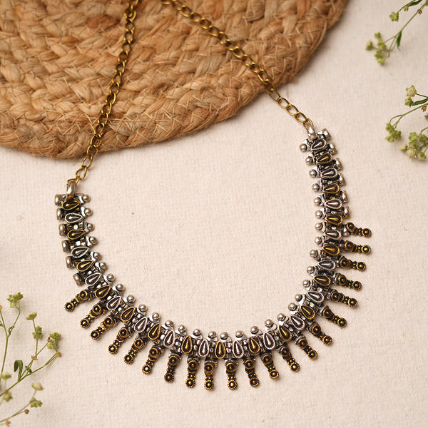 Dual toned Brass Necklace