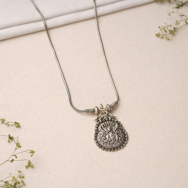 Krishna Oxidised Pendant chain set