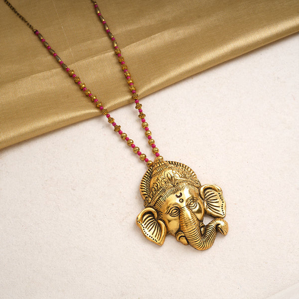 Ekdanta- Ganesh Pendant Beaded Neckpiece