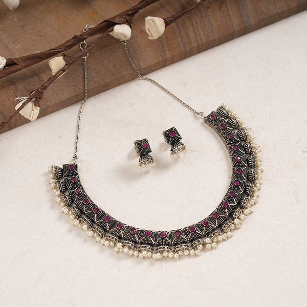 Alankrita- Oxidised Necklace Set