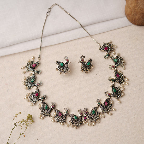 Oxidised Necklace Set